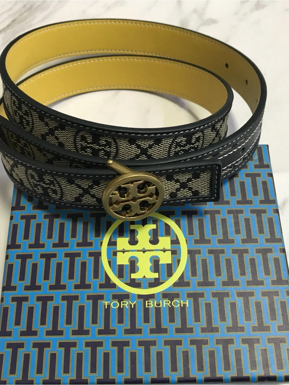 Tory Burch T Monogram Jacquard Belt